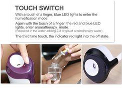 Happy-top Portable Mini 50ml Travel Ultrasonic Cool Mist Aroma Car Air Humidifier with Dual USB Charger Port,... N18