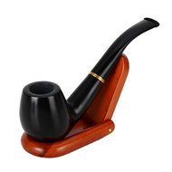Scotte(TM) superior ebony tobacco pipe 9mm filter smoking pipe set in black box N2