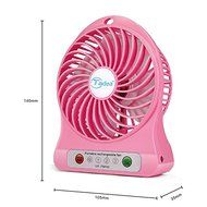 YL-VV@ Taidea UF-TDF02 Mini Portable Mute USB 18650 Rechargeable Battery Fan PC USB Cooler Table Fan with LED... N9