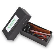 Scotte(TM) superior ebony tobacco pipe 9mm filter smoking pipe set in black box N4