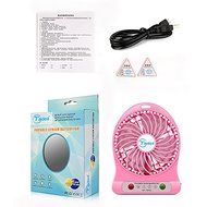 YL-VV@ Taidea UF-TDF02 Mini Portable Mute USB 18650 Rechargeable Battery Fan PC USB Cooler Table Fan with LED... N11