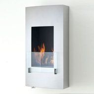 Hollywood Wall Mounted or Built in Fireplace - Stainless Steel