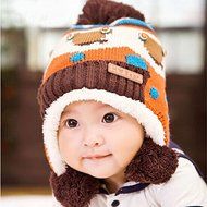 Newborn Baby Kids Girl Boy Balls Warm Winter Knit Cap Trendy Crochet Hat Beanie N2