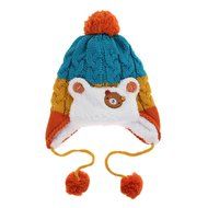 Baby Toddler Winter Beanie Warm Hat Hooded Scarf Earflap Knitted Cap Girls Boys N20