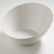 Carlisle 5554437 Balsam Melamine Angled Salad Bowl, 26 fl. oz., Bavarian Cream (Case of 6) N9