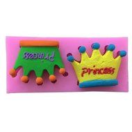 "Lovely Princess Crowns Silicone Sugar Cake Baking Mold Fondant Chocolate Soap Mould" shopping N3