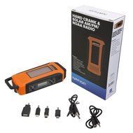 Ivation Solar &amp; Hand Crank AM/FM/NOAA WB Digital Dynamo Radio, Emergency Phone Charger w/ Cables, 3 LED Flashlight... N10