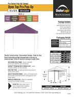 10x10 Straight Leg Pop-up Canopy, American Pride Cover, Black Roller Bag N12