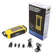 Ivation Solar &amp; Hand Crank AM/FM/NOAA WB Digital Dynamo Radio, Emergency Phone Charger w/ Cables, 3 LED Flashlight... N11
