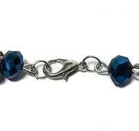Saint Benedict Deep Blue Beads Car Rearview Rosary Catholic NR Medal Jerusalem N3