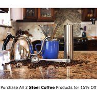 Steel Coffee Pour Over Kettle for Coffee and Tea Premium 18/10 304 Stainless Coffee Maker for Camping Stove Top... N9