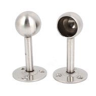 uxcell Wardrobe Wall Mounted Metal Clothes Pipe Lever Support Bracket 2pcs