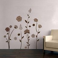 Saver Removable Brown Flowers And Plants Wal Sticker Room Decor Sticker N3