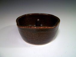 Brown Apple Baker Stoneware Ceramic Pottery N2