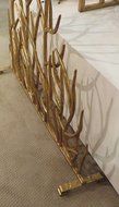 Gold Twig Branch Iron Firescreen | Open Tree Metal Fireplace Screen N5