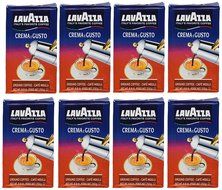 Lavazza Crema e Gusto Ground Coffee, Italian , 8.8-Ounce Bricks ( (pack of 8) N2