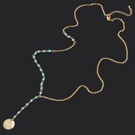 Women Stylish Gold Plated Geometry Pendant Charms Long Chain Necklace Jewelry N3