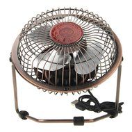 BXT 360 Degree Rotating USB Cooling Table Vintage Retro Metal Electric Home Office PC Laptop Desktop Portable... N23