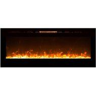Moda Flame 60 Inch Cynergy XL Crystal Stone Built-In Wall Mounted Electric Fireplace N3