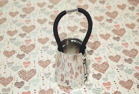 Nkisup Fashion Metal Opened Circle Cuff Ponytail Elastic Hair Band for Women (Silver) N5
