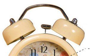 Surborder Shop Creative Twin Bell Analog Alarm Clock Battery Operated - Loud Alarm Clock 4&quot; Beige N4