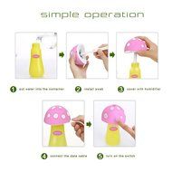 Ultrasonic Cool Mist Humidifier,Dizaul Mushroom Humidifier 200ml for skin moisturing,stealth mask with No Noise... N27