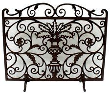 NACH Iron Fireplace Screen with Legs, Planter Design