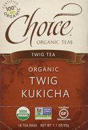 Choice Organic Twig Tea, 1.1 Ounces 16-Count Box (Pack of 6) N4