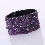 AutumnFall&reg; Women Bohemian Crystal Magnetic Clasp Bracelets Wrist Chains (Purple) N7