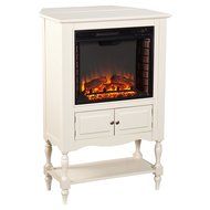 Southern Enterprises Catalyne Vertical Console Fireplace - White N9