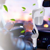 Alloet New Mini USB Car Charger Air Humidifier Diffuser Oil Aroma Mist Purifier (White) N9