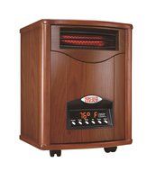 Hercules Heat Walnut Cabinet Heater with Louvers &amp; Lux Remote