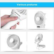 LIPPO Household USB Fan Portable Summer Cooling Fan 2-way Powered Convenient Mini Cooler (Palm-Leaf 183, Black) N22