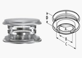 Chimney Plus 289908 Duravent 8'' Rain Cap Dura-Tech Chimney