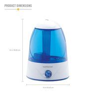 HealthSmart Cosmo Mist Cool Mist Ultrasonic Humidifier, Whisper Quiet, Runs 50 Hours, Filter Free, Blue N5