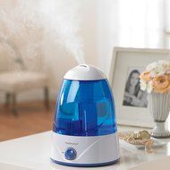 HealthSmart Cosmo Mist Cool Mist Ultrasonic Humidifier, Whisper Quiet, Runs 50 Hours, Filter Free, Blue N6