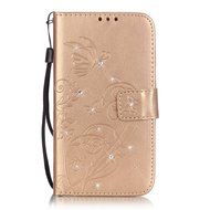 Spritech(TM) Pu Leather Bling Phone Case For LG G Stylo 2 LS775/LG Stylus 2 K520,Handmade Crystal Accessary Flower... N16