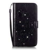 Spritech(TM) Pu Leather Bling Phone Case For LG G Stylo 2 LS775/LG Stylus 2 K520,Handmade Crystal Accessary Flower... N22