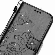Spritech(TM) Pu Leather Bling Phone Case For LG G Stylo 2 LS775/LG Stylus 2 K520,Handmade Crystal Accessary Flower... N23