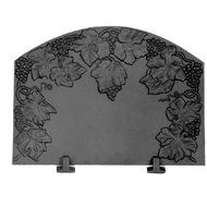 Black Cast Iron Grape Fireback - 20 x 26.75 inch