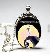 Oval The Nightmare Before Christmas glass dome pendan