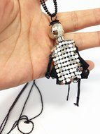 QTMY Cute Tassel Hsequins Long Necklace Jewelry Choker Collar Pendant Charm N5