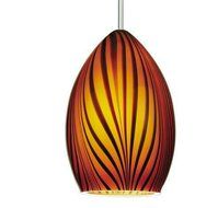 WAC Lighting QP918-AM/DB Aurora Quick Connect Pendant with Amber Shade and Dark Bronze Socket Set by WAC Lighting