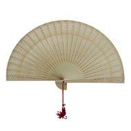 Weixinbuy Aromatic Wood Fan Hollow Hand Fan Home Decoration Wedding Shower Party N2