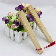 Weixinbuy Aromatic Wood Fan Hollow Hand Fan Home Decoration Wedding Shower Party N3