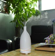 Samyo Ceramic Vase Aromatherapy Essential Oil Purifier Diffuser Air Humidifier (white) N8