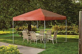 10x10 Straight Leg Pop-up Canopy, American Pride Cover, Black Roller Bag N15