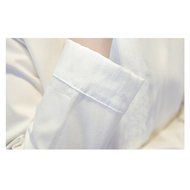 KAKA(TM) Girl Women Spring Autumn Long Sleeve Blouses Flower Collar White Shirt XL N4
