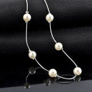 Charm Fashion Jewelry Pendant Chain Pearl Choker Chunky Statement Bib Necklace N2