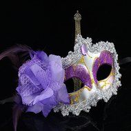 KAKA(TM) Mask Costume Cosplay Ball Dancing Party [Halloween] Princess Masks Facial Masquerade Glitter - Purple N2